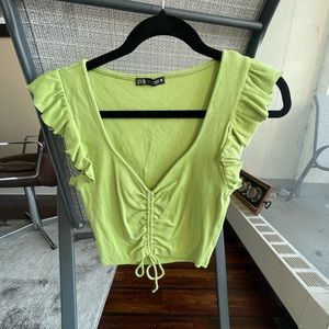 ZARA green crop top
